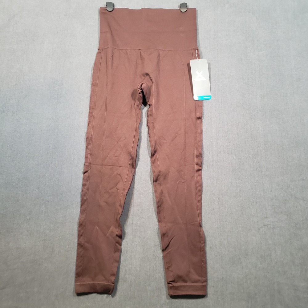 Homma Leggings Womens Large Brown‎ High Waisted Seamless Activewear TC102